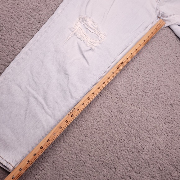 Madewell The Slouchy Boyjean Size 31 Light Wash Distressed Ripped Jeans Womens - Picture 8 of 10